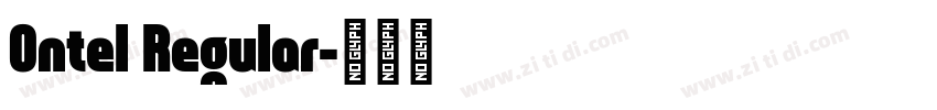 Ontel Regular字体转换